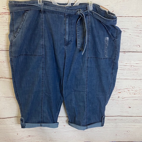 💫 NWT Lane Bryant Tie-Waist Pedal Pant - Chambray
Plus Size 24 - Picture 2 of 9
